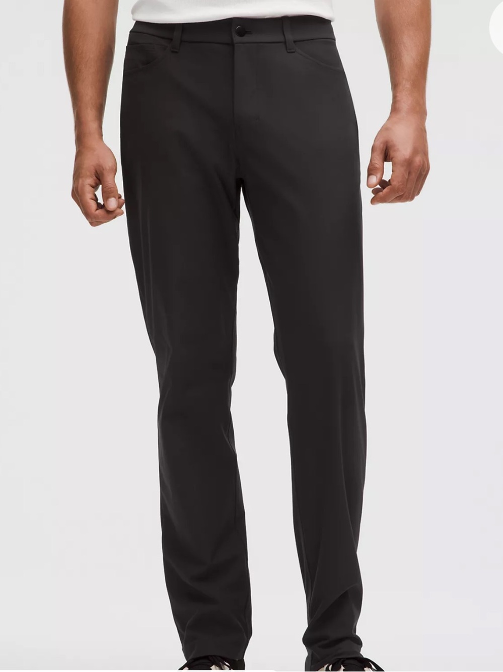 lululemon athletica men’s ABC Classic-Fit 5 Pocket Warpstreme black Pants